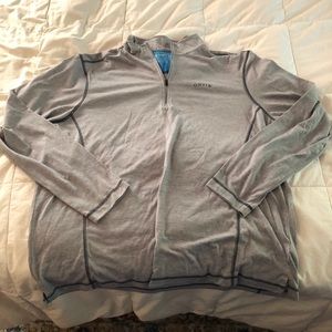 Gray zip up tee